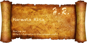 Harmata Rita névjegykártya