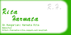 rita harmata business card